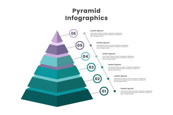 Modelo Elemento Infográfico Pirâmide Com Passos Número Adequado Para Apresentação —  Vetores de Stock