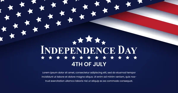 Tarjeta Felicitación Usa Independence Day Con Forma Usa Flag — Vector de stock