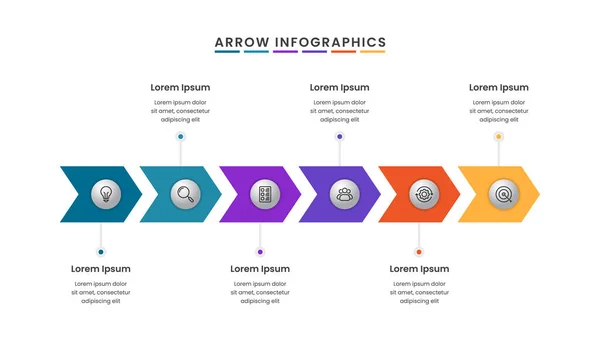 stock vector Arrows workflow infographic. Suitable for business presentation.