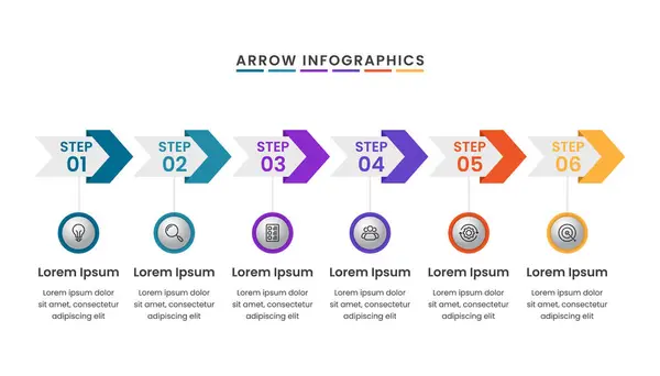 stock vector Modern arrows workflow infographic for business presentation.