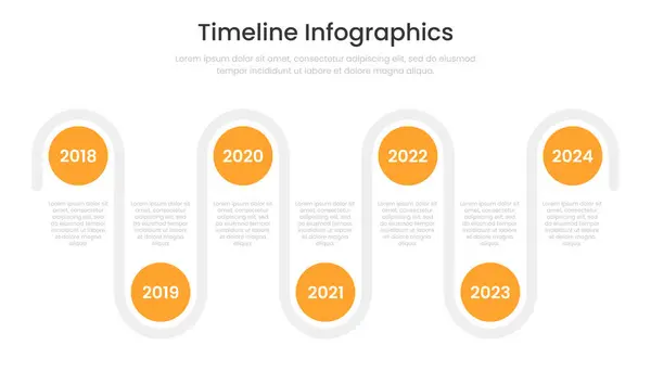 İş sunumu için 7 adımlı zaman çizelgesi bilgisi. Vektör BilgisiName