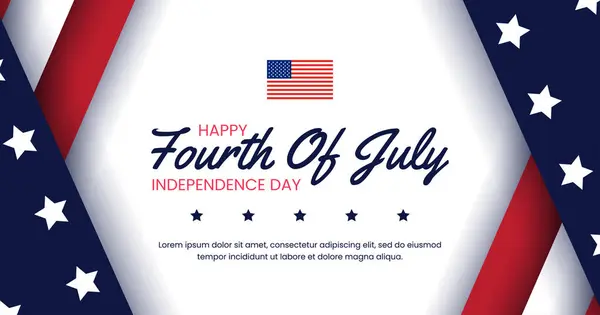 4 Temmuz 'da. Amerikan Bağımsızlık Günü Afişi Tasarımı.