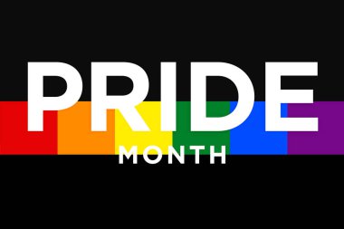 Onur ayı, LGBT bayrağı. Poster, pankart veya LGBT 'nin Gökkuşağı bayrağı. Neşeli gurur geçmişi için renkli gökkuşağı lgbt bayrağı