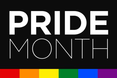 Şiddete karşı gurur ayı kutlamaları, ayrımcılık, insan hakları ihlalleri. Eşitlik ve kendini onaylama. Altta LGBT Gurur Gökkuşağı bayrağı renkleri