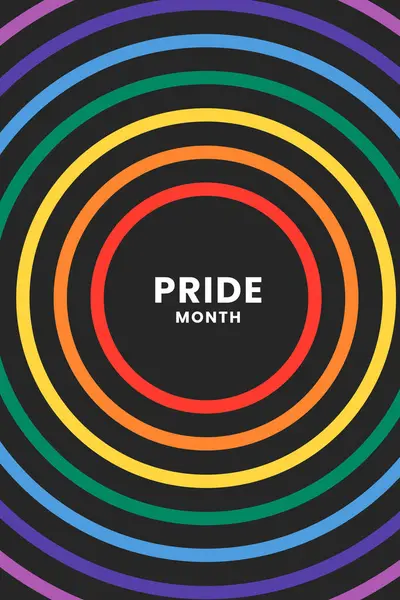 Haziranda Gurur Ayı. Eşcinsel gururu kavramının orijinal renk sembolü. LGBTQ rengarenk gökkuşağı gay bayrağı, yüksek çözünürlüklü poster dikey