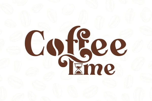 Café Time Como Design Camisa Café — Vetor de Stock
