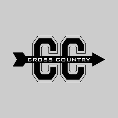 cross country t shirt design vector clipart