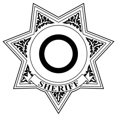 Güvenlik Polisi rozetinin vektör çizimi