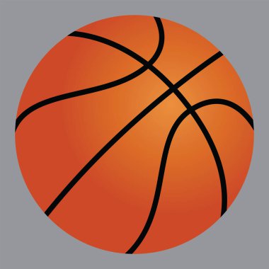 Basketbol vektör illüstrasyonu, basketbol simgesi