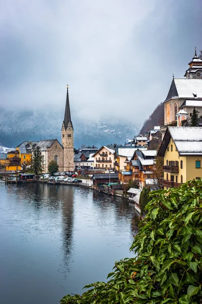 Hallstatt Oostenrijk Iconisch Uitzicht Het Wereldberoemde Hallstatt Unesco Beschermde Stad — Stockfoto