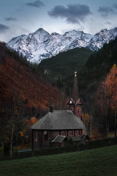 Tatranska Javorina Slovakia Lovely Wooden Roman Catholic Church Anne Village — Stock Photo, Image