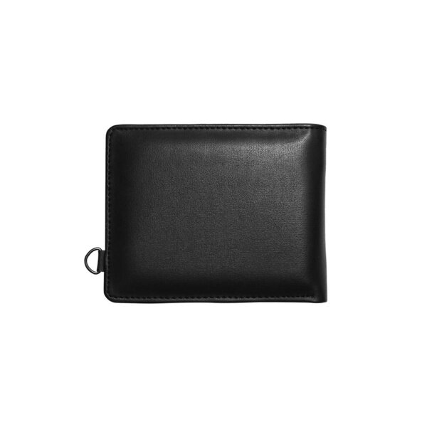 Black leather wallet mock up, money storage