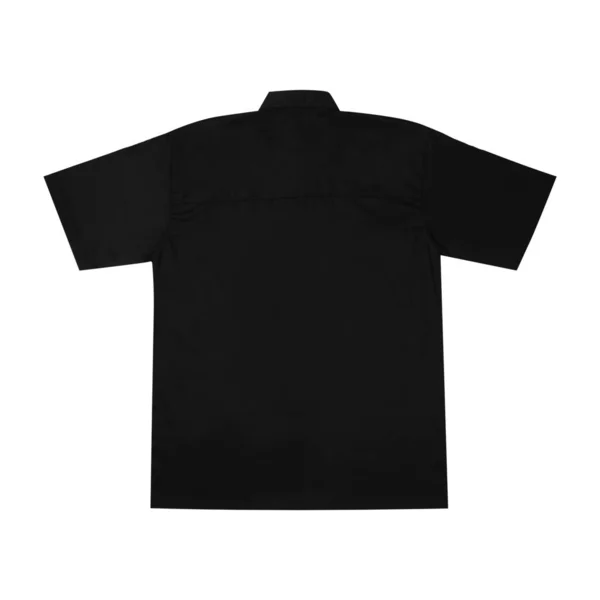 Camisa Militar Manga Corta Para Hombre Camisa Negra Camisa Trabajo —  Fotos de Stock