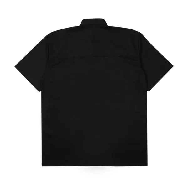 Camicia Militare Maniche Corte Uomo Camicia Lavoro Nera Camicia Lavoro — Foto Stock