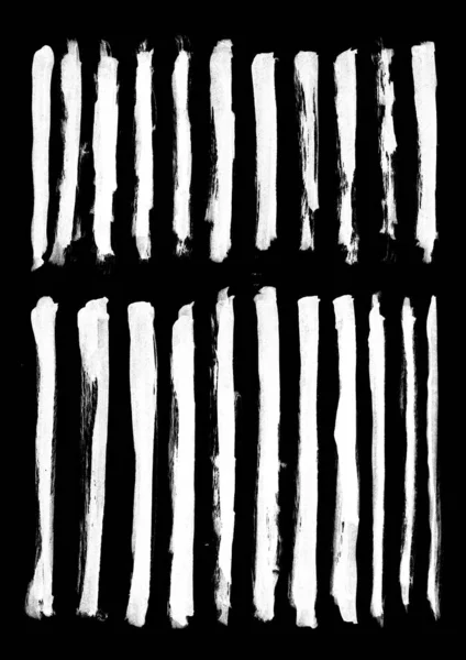 Коллекция Черных Мазков Черно Белых Чернил — стоковое фото