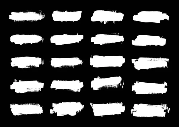 Коллекция Черных Мазков Черно Белых Чернил — стоковое фото