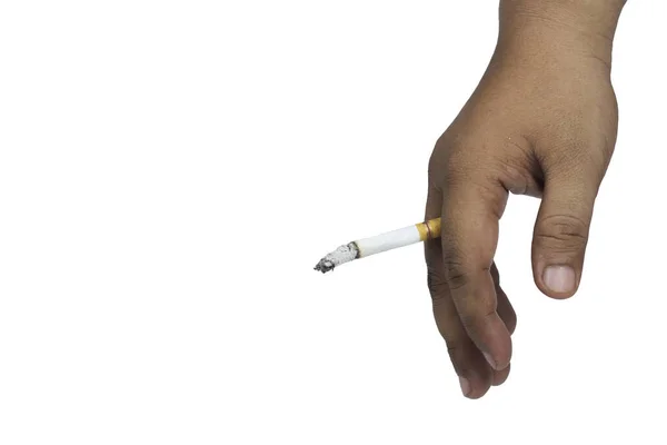 Палити Людина Перестає Курити Відмовляється Відкидає Ламає Цигарку Каже Киньте — стокове фото