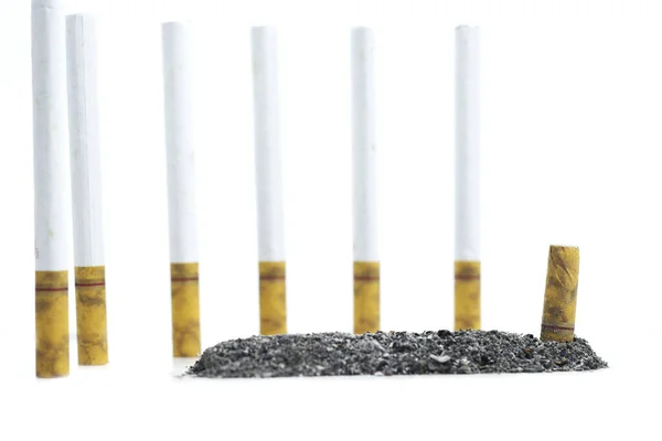 Smoking Man Stop Smoke Refuse Reject Break Take Cigarette Say — Stockfoto