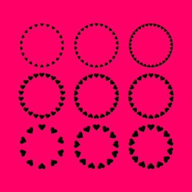 Kalp Şekli, Aşk Sembolü, Vektör Silueti