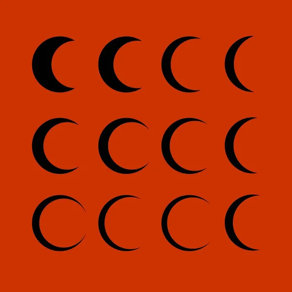 Phases Lune Astrologie Horoscope Vecteur — Image vectorielle