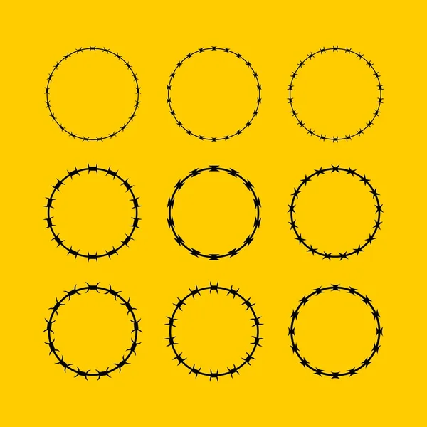 Taggtråd Cirkel Vektor Illustration — Stock vektor