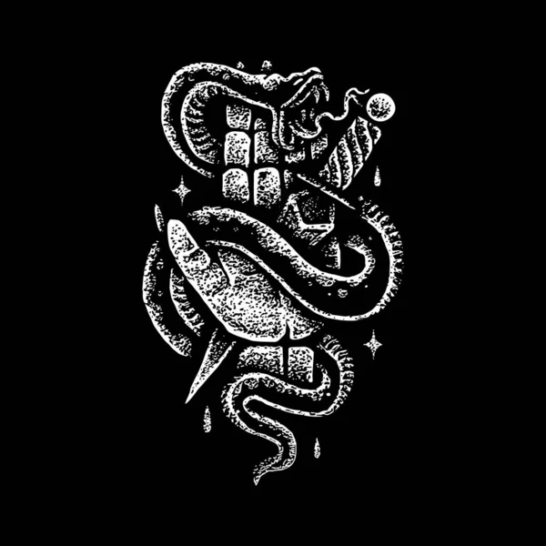 Χέρια Τυλιγμένα Φίδια — Διανυσματικό Αρχείο