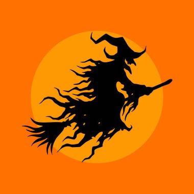 siluet biçimli vektör cadı koleksiyonu