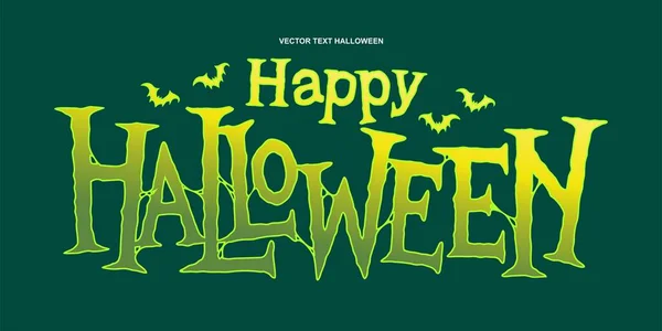 Glücklich Halloween Schriftzug Text Banner Design Vektor — Stockvektor