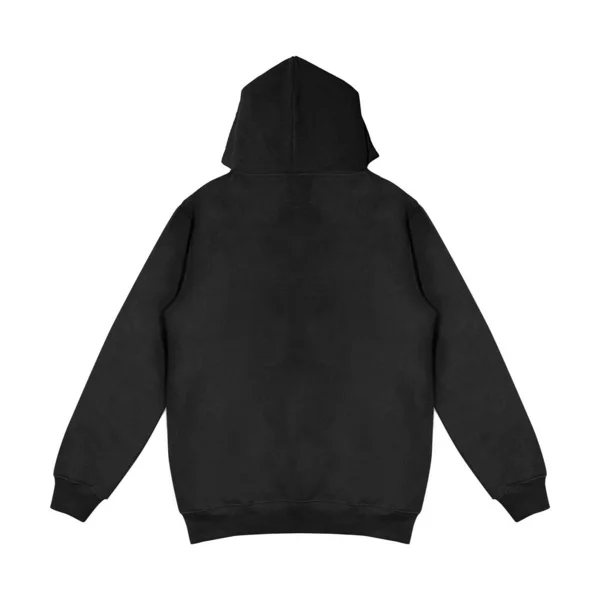 Template Blank Flat Black Hoodie Hoodie Sweatshirt Long Sleeve Flatlay — Stock Photo, Image