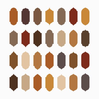 İslami tarz sınır ve çerçeve tasarımı. Arap ramazanı vitrinleri süs eşyası. Müslüman teması. vektör