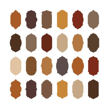 İslami tarz sınır ve çerçeve tasarımı. Arap ramazanı vitrinleri süs eşyası. Müslüman teması. vektör