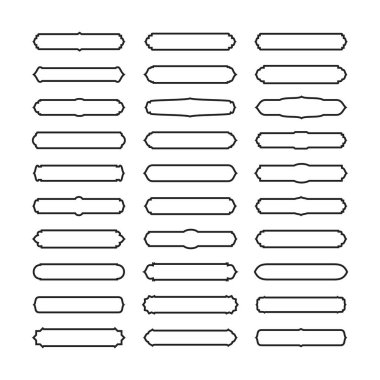 İslami tarz sınır ve çerçeve tasarımı. Arap ramazanı vitrinleri süs eşyası. Müslüman teması. vektör