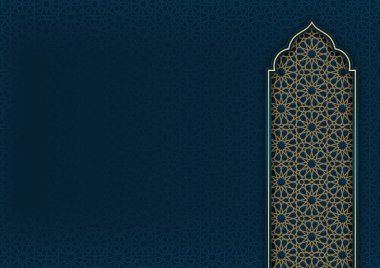 Ramazan Kareem İslami Arap Lüks Arkaplan Kutlama Kartı Şablonu Dekoratif Süs Sınırları Tasarımı