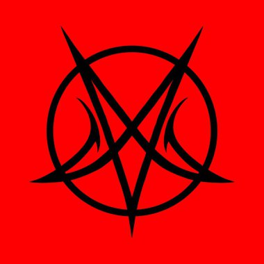 Esrarengiz okült pentagram, sihirli işaretler. Şeytan pentagram dövmesi, sihirli mason mühür, şeytan pentagram çizgisi vektör sembolleri. Simya, cadılık esrarengiz ya da beş köşeli yıldız işaretleri.