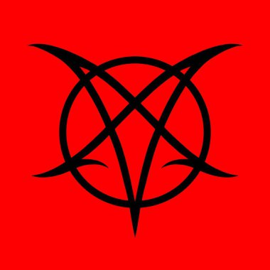 Esrarengiz okült pentagram, sihirli işaretler. Şeytan pentagram dövmesi, sihirli mason mühür, şeytan pentagram çizgisi vektör sembolleri. Simya, cadılık esrarengiz ya da beş köşeli yıldız işaretleri.