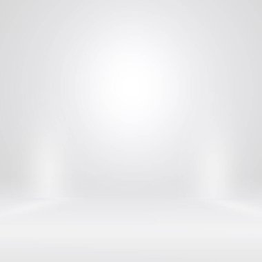 Boş fotoğrafçı studio arka plan soyut, arka plan doku güzellik karanlık temizlemek ve boş geniş oda kış iç açık mavi, soğuk gri, karlı beyaz degrade düz duvar ve zemin ışık.