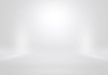 Boş fotoğrafçı studio arka plan soyut, arka plan doku güzellik karanlık temizlemek ve boş geniş oda kış iç açık mavi, soğuk gri, karlı beyaz degrade düz duvar ve zemin ışık.