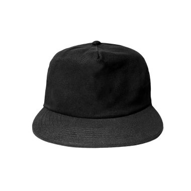 Black snapback caps mockup on a clean background, front and back side. clipart