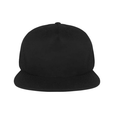 Black snapback caps mockup on a clean background, front and back side. clipart