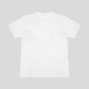 Temiz arkaplanda boş tişört beyaz şablonu. Kısa kol maketi