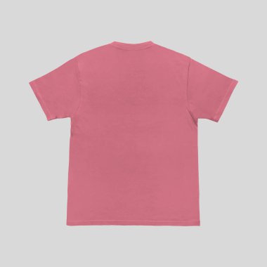 Boş tişört pembe şablon ön ve arka görünüm. Kısa kol maketi