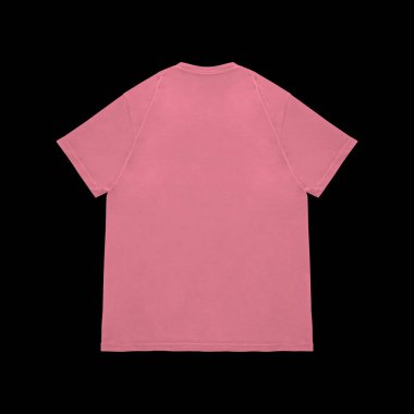 Boş tişört pembe şablon ön ve arka görünüm. Kısa kol maketi