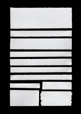 Yırtık kağıt, kenar doku parçalarını yırtar.