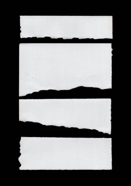 Yırtık kağıt, kenar doku parçalarını yırtar.