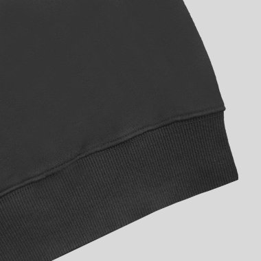 Beyaz arka planda siyah şablon ve öndeki boş kazak rengi. Mürettebat boynu.