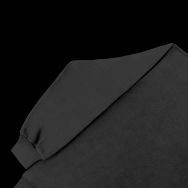 Beyaz arka planda siyah şablon ve öndeki boş kazak rengi. Mürettebat boynu.