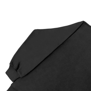 Beyaz arka planda siyah şablon ve öndeki boş kazak rengi. Mürettebat boynu.