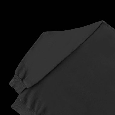 Beyaz arka planda siyah şablon ve öndeki boş kazak rengi. Mürettebat boynu.