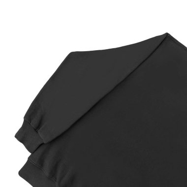 Beyaz arka planda siyah şablon ve öndeki boş kazak rengi. Mürettebat boynu.