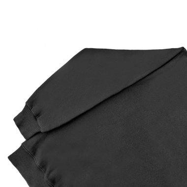 Beyaz arka planda siyah şablon ve öndeki boş kazak rengi. Mürettebat boynu.